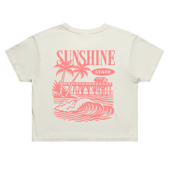 Sunshine State Pier Ladies Crop Tee