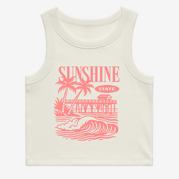 Sunshine State Pier Ladies Crop Tank