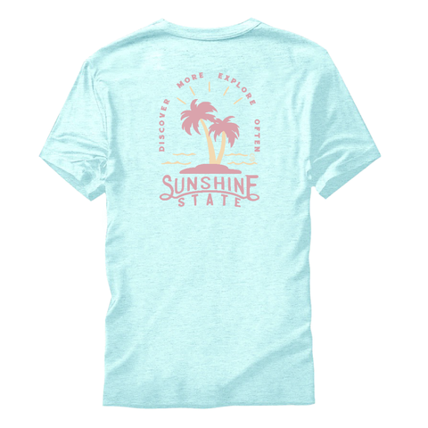 TWO PALMS TEE - SPRING BLUE
