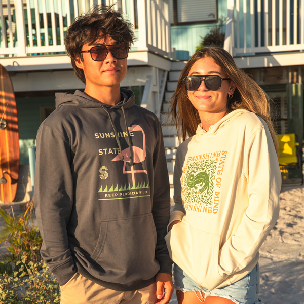 STATE OF MIND UNISEX HOODIE - ARTIC WOLF - Sunshine State® Goods