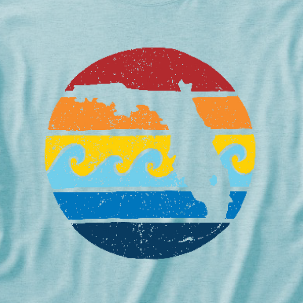 FLORIDA SUNSET TEE - SPRING BLUE - Sunshine State® Goods