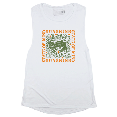 STATE OF MIND MUSCLE TANK - WHITE - Sunshine State®
