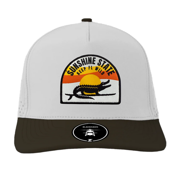 Sunshine State Surfing Gator Sunset Hat