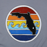 FL SUNSET RELAXED FIT TEE - GREY - Sunshine State®