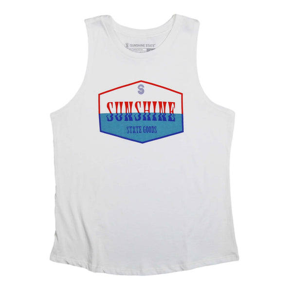 DRENCHED MUSCLE TANK - OFF WHITE - Sunshine State®