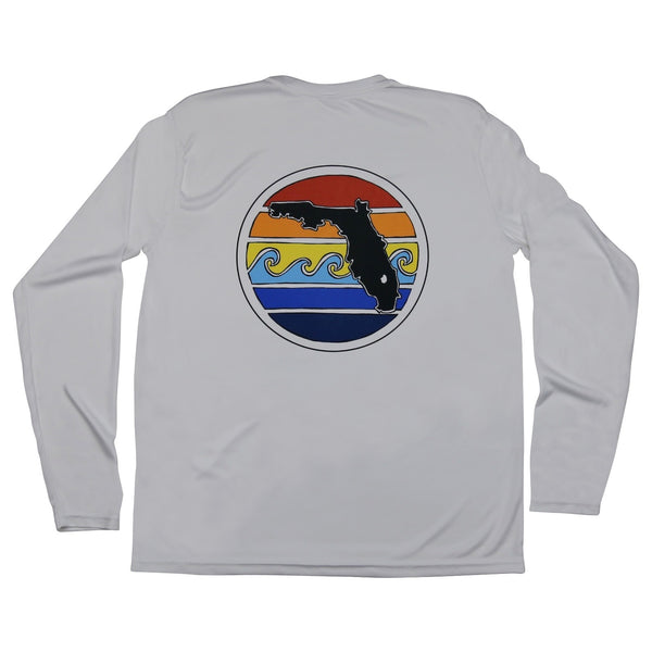 FLORIDA SUNSET SOLAR PERFORMANCE SHIRT - WHITE - Sunshine State®