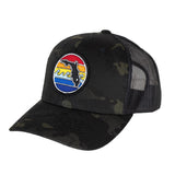 LIMITED EDITION FLORIDA SUNSET TRUCKER HAT - BLACK CAMO - Sunshine State®