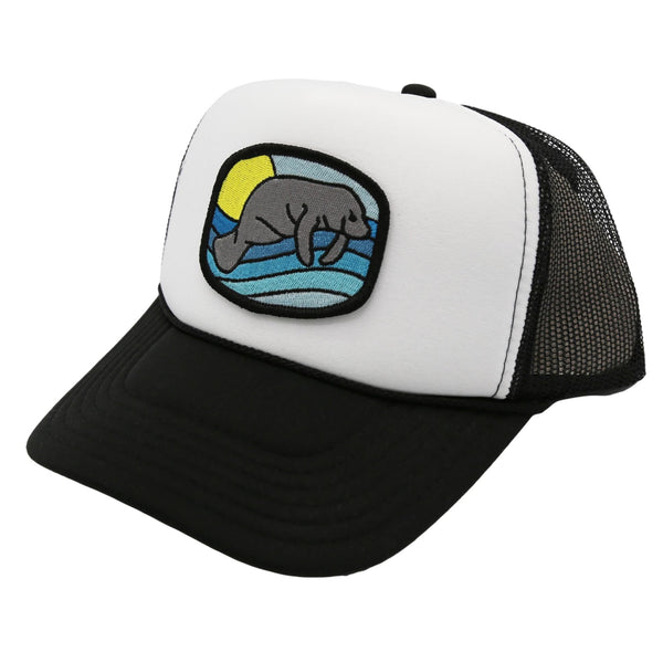 YOUTH MANATEE FOAM TRUCKER - BLACK - Sunshine State®