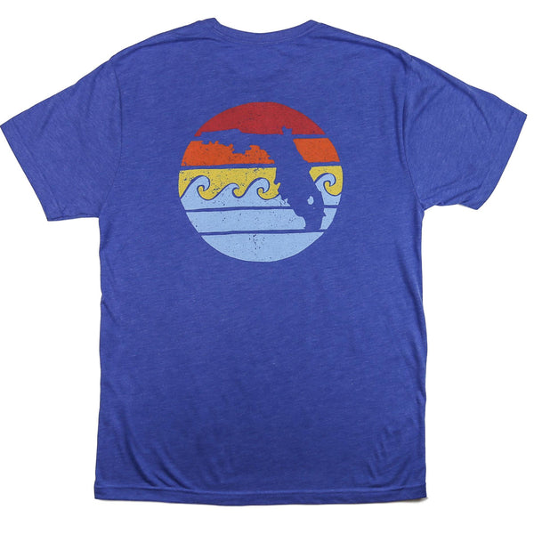 RETRO SUNSET TEE - RETRO ROYAL - Sunshine State®
