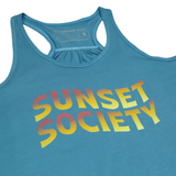 SUNSET SOCIETY FLOWY TANK - TEAL - Sunshine State®