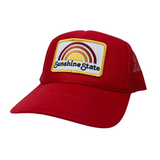 RAINBOW TRUCKER HAT - ALL RED - Sunshine State®