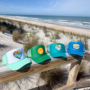 HEART FOAM TRUCKER - TEAL