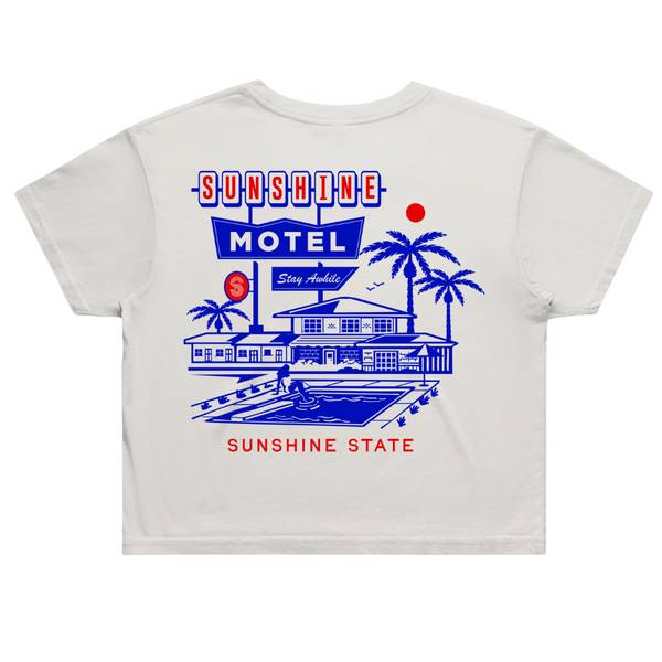Sunshine Motel Ladies Crop Tee