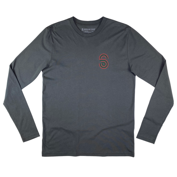 HOLIDAY ROAD LONG SLEEVE TEE - DARK GREY - Sunshine State®