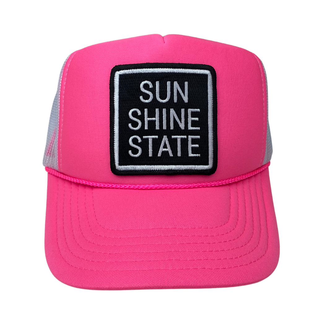 SUNSHINE STATE® FOAM TRUCKER - NEON PINK & WHITE MESH - Sunshine State® Goods
