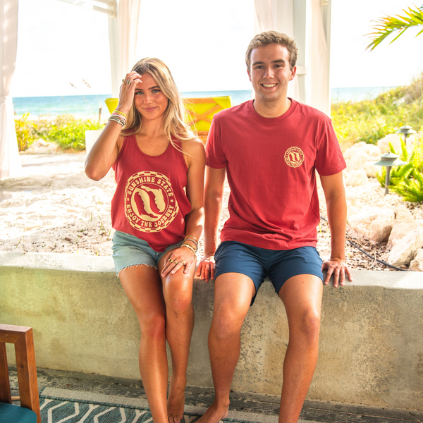 YIN YANG FLORIDA TEE - GARNET - Sunshine State®