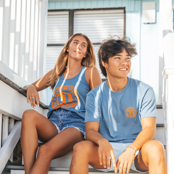 YIN YANG FLORIDA FLOWY TANK - CAPTAIN'S BLUE - Sunshine State®