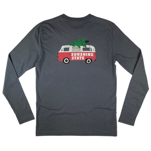 HOLIDAY ROAD LONG SLEEVE TEE - DARK GREY - Sunshine State®