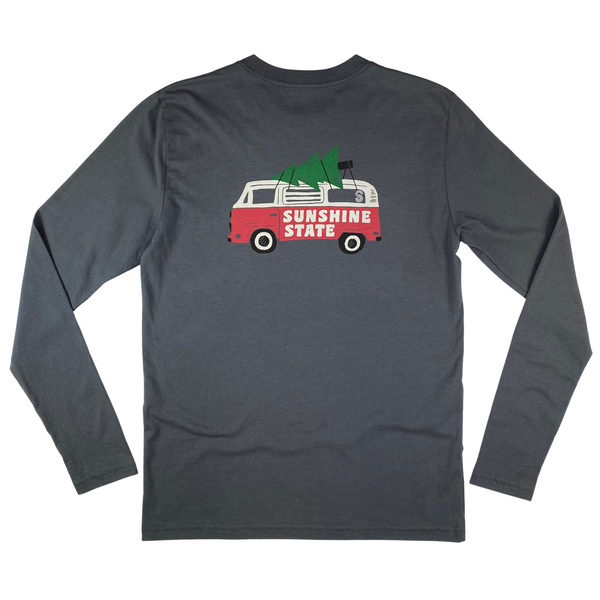HOLIDAY ROAD LONG SLEEVE TEE - DARK GREY - Sunshine State®
