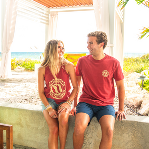 YIN YANG FLORIDA FLOWY TANK - GARNET - Sunshine State®