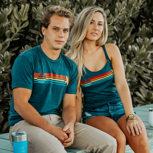 SUNSHINE STRIPE TEE - VINTAGE NAVY - Sunshine State® Goods