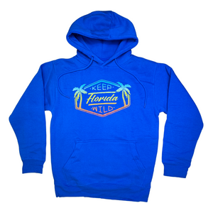 KEEP FL WILD UNISEX FLEECE HOODIE - ROYAL - Sunshine State® Goods