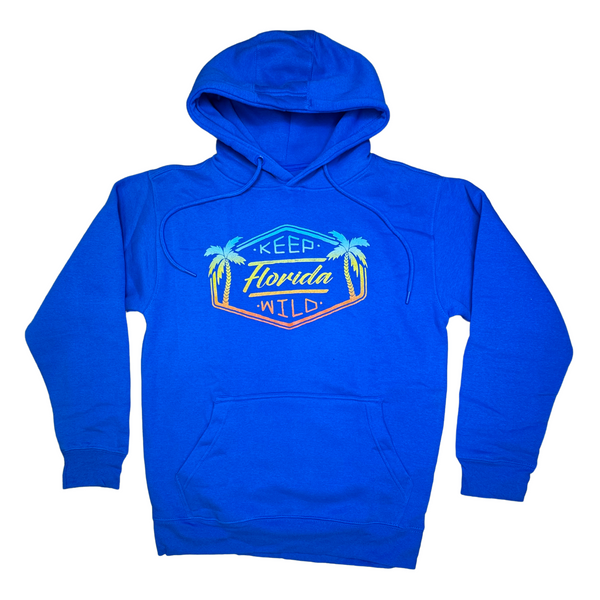 KEEP FL WILD UNISEX FLEECE HOODIE - ROYAL - Sunshine State® Goods