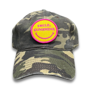 SMILE SUNSHINE UNSTRUCTURED HAT - CAMO - Sunshine State® Goods