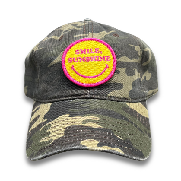 SMILE SUNSHINE UNSTRUCTURED HAT - CAMO - Sunshine State® Goods