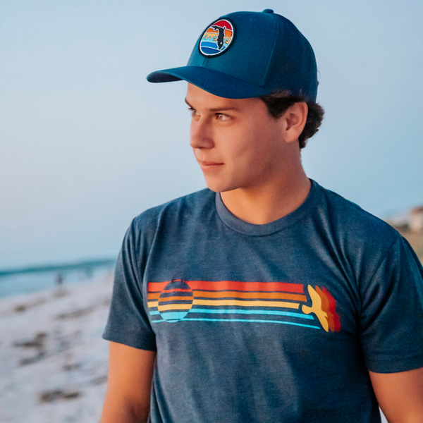 SUNSHINE STRIPE TEE - VINTAGE NAVY - Sunshine State® Goods