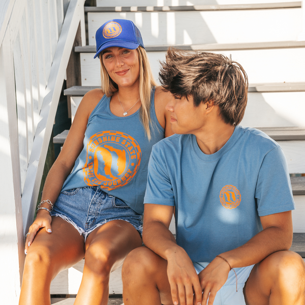 YIN YANG FLORIDA FLOWY TANK - CAPTAIN'S BLUE - Sunshine State®