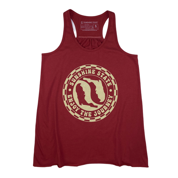YIN YANG FLORIDA FLOWY TANK - GARNET - Sunshine State®