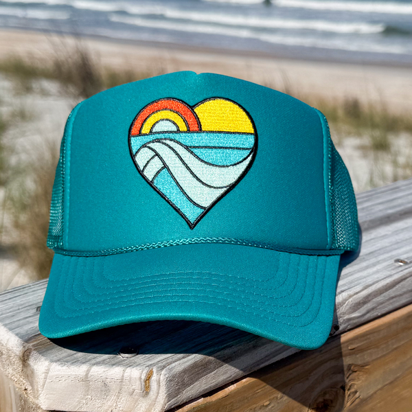 HEART FOAM TRUCKER - TEAL