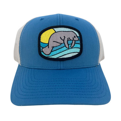 MANATEE TRUCKER HAT - STEEL BLUE