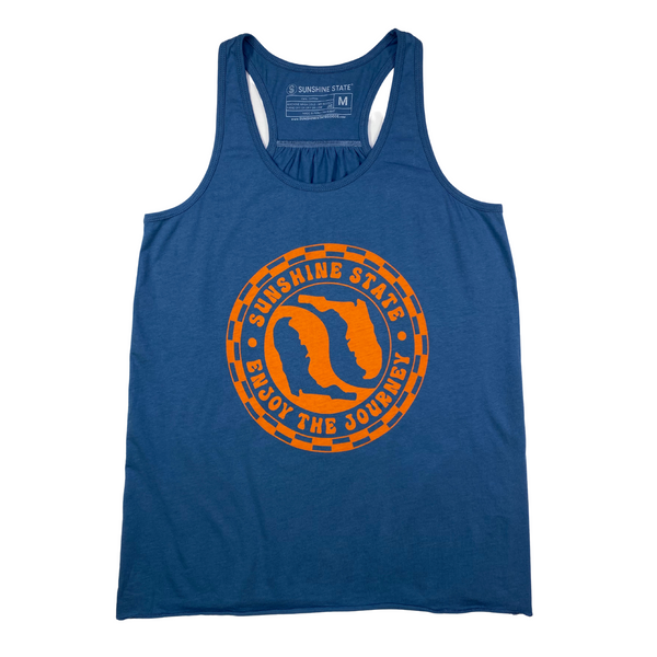 YIN YANG FLORIDA FLOWY TANK - CAPTAIN'S BLUE - Sunshine State®