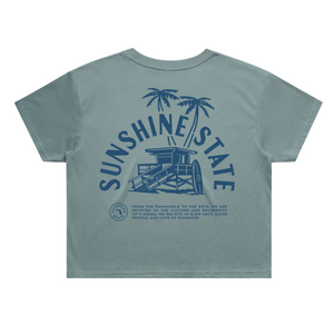 Lifeguard Stand Crop T-Shirt | Florida Beach Graphic