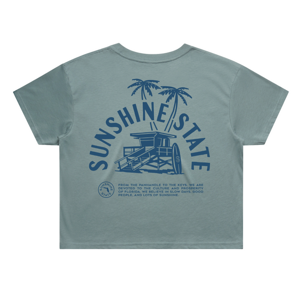 Sunshine State Lifeguard Stand Crop Tee