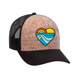 Cork/Black/6 Panel Heart