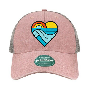 Dusty Rose/Grey Heart