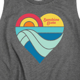 HEART MUSCLE TANK - DARK HEATHER GREY - Sunshine State® Goods