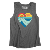 HEART MUSCLE TANK - DARK HEATHER GREY - Sunshine State® Goods