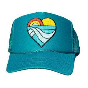 HEART FOAM TRUCKER - TEAL