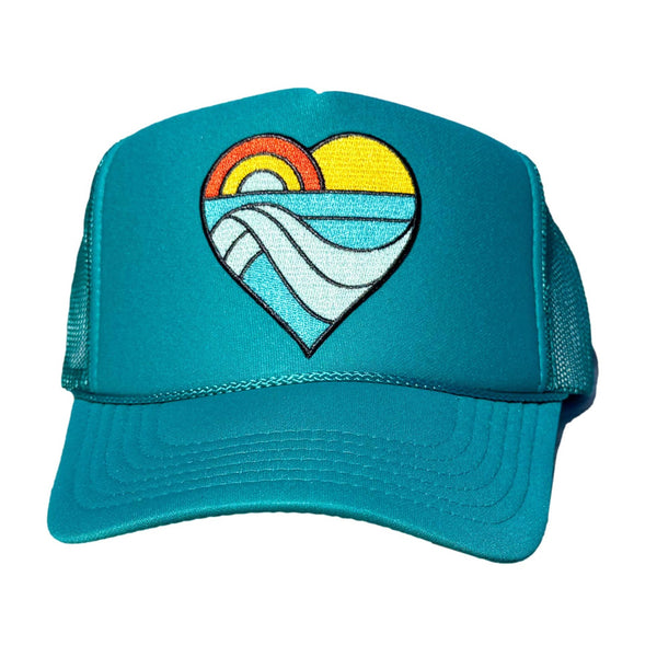 HEART FOAM TRUCKER - TEAL