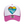Hot Pink/White Heart