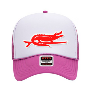 Hot Pink/White Surfing Gator