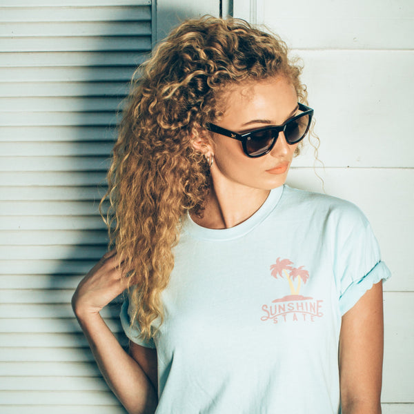 TWO PALMS TEE - SPRING BLUE - Sunshine State® Goods