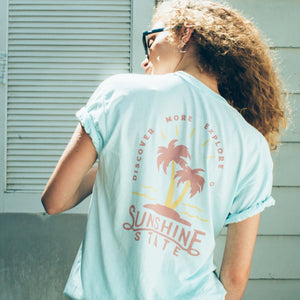 TWO PALMS TEE - SPRING BLUE - Sunshine State® Goods