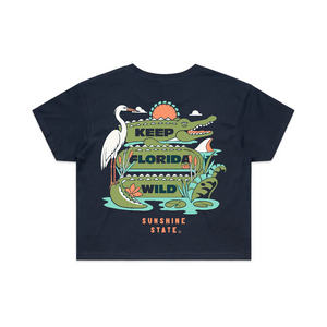 Keep Florida Wild Crop Tee | Florida Gator Graphic