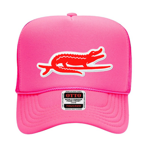 Neon Pink Surfing Gator