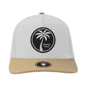 Off-White/Khaki Coastal Palm
